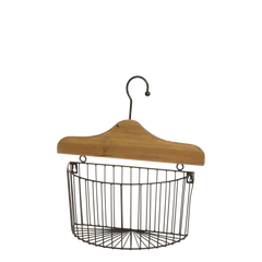 Basket w. hanger H35.5/L34/W13.5 cm nature