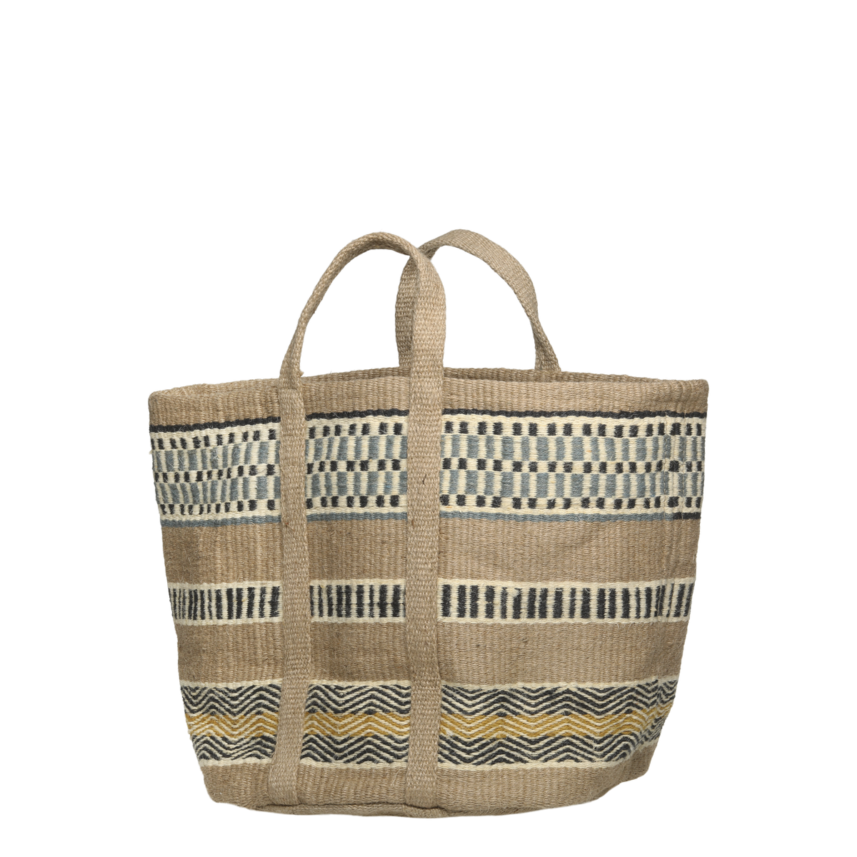 Basket Bag w. handles H40/L40/W40 cm opal