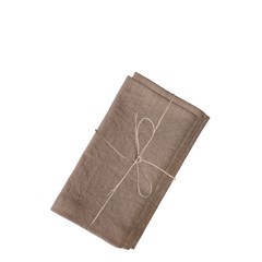 Cloth Napkin w. stripes set of 4 L40/W40 cm camel