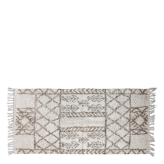 Runner w. Moroccan pattern L150/W70 cm nature