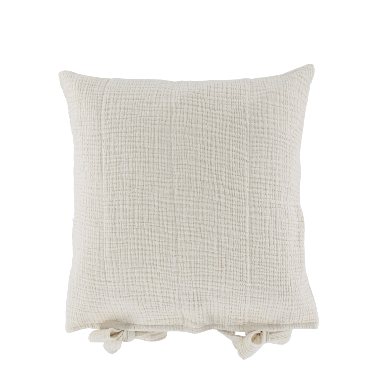 Aix Pillowcase w. ties H45/L45 cm cream