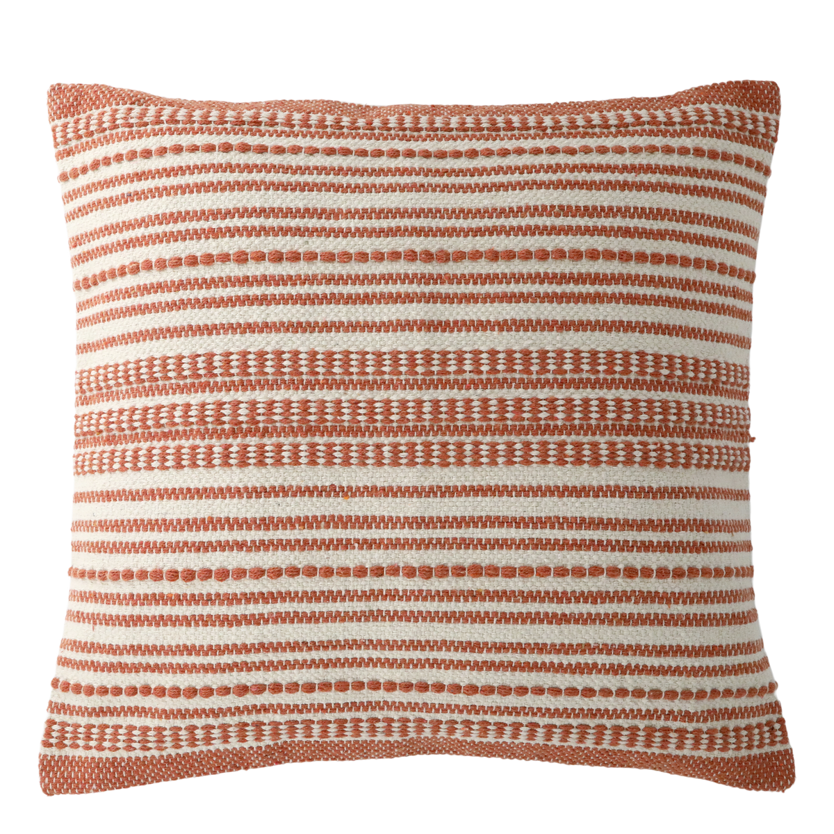 Aix Pillowcase w. stripes L50/W50 cm terracotta