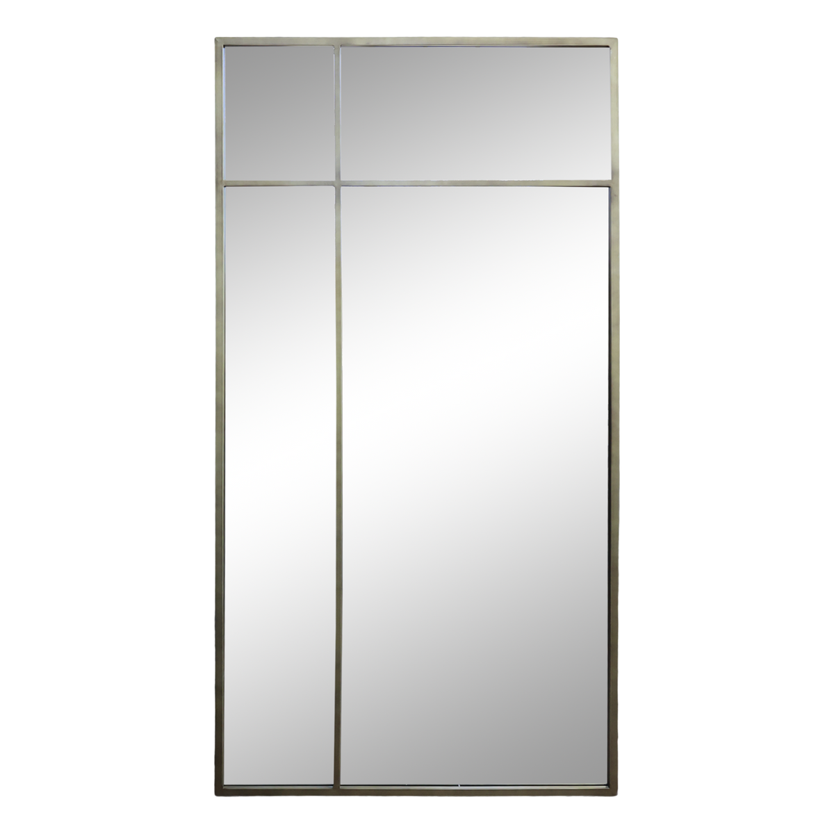 Mirror H180/L90/W3 cm antique brass