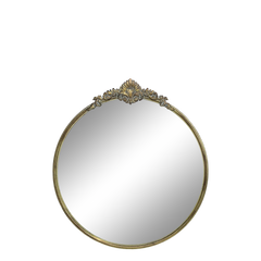 Mirror w. décor edge H66/L60/W3 cm antique brass