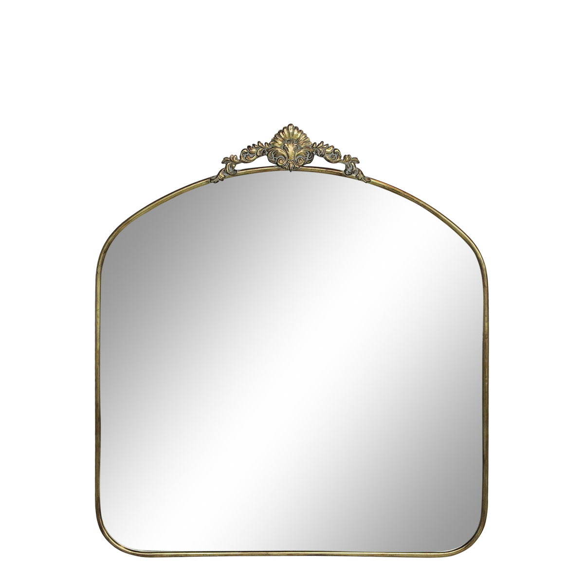 Mirror w. décor edge H90/L80/W3.5 cm antique brass