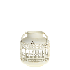 Lantern H16/D14 cm antique cream