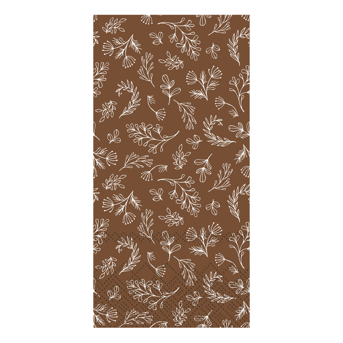 Napkin w. leaves L20/W10 cm walnut