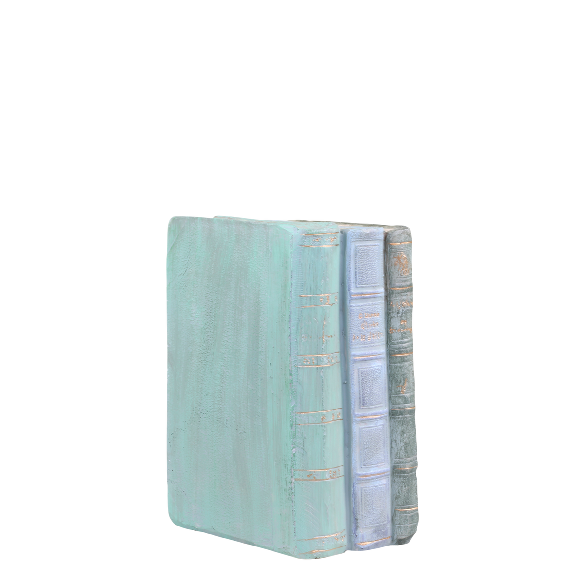 Old French Books for deco H17/L12/W7.5 cm antique opal