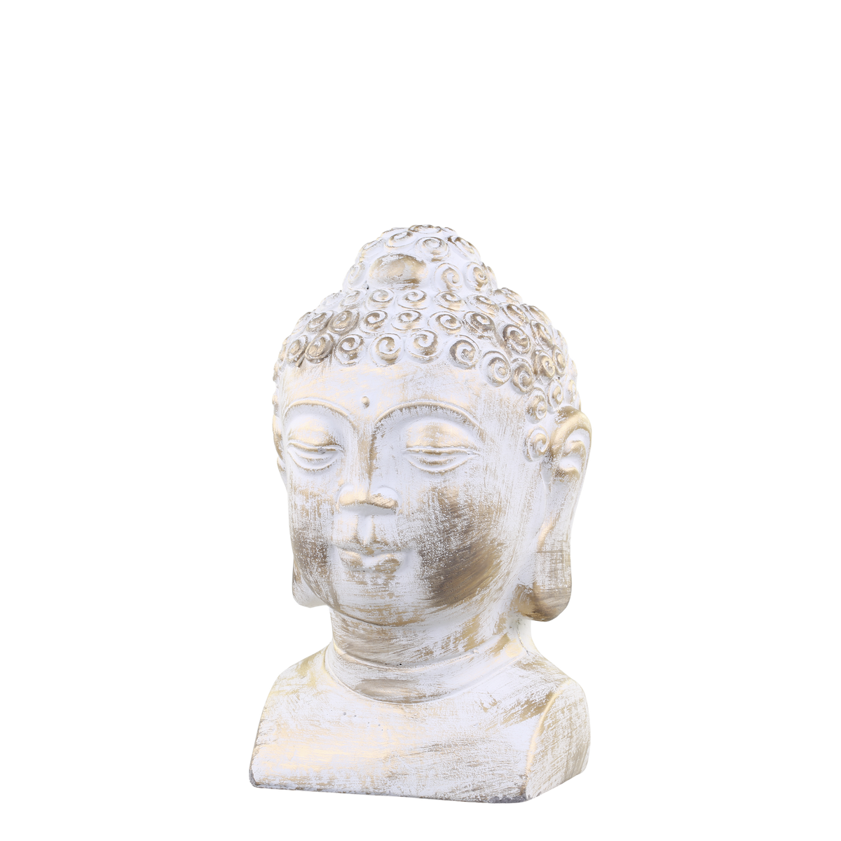 Vittel Buddha w. golden pattern H26/L13.5/W13 cm cream