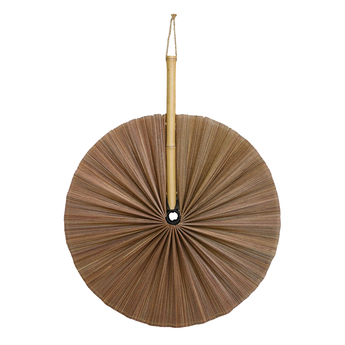 Fan bamboo for deco H53/D42 cm caramel