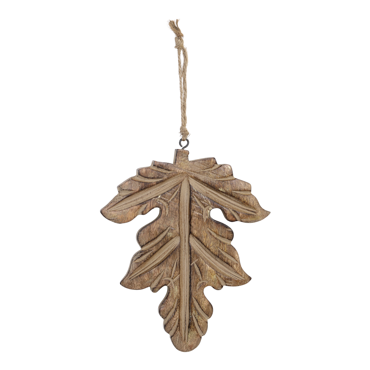 Leaf w. pattern H20/L16.5/W1.5 cm antique nature