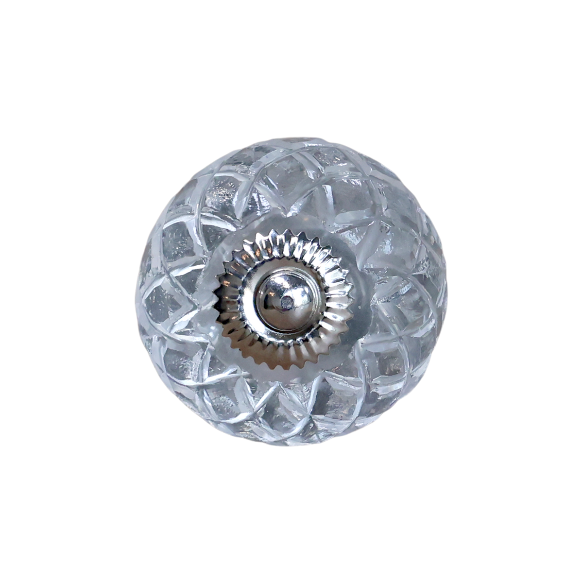 Knob w. grindings L4/D4 cm clear