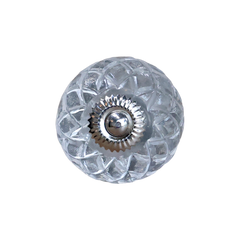 Knob w. grindings L4/D4 cm clear