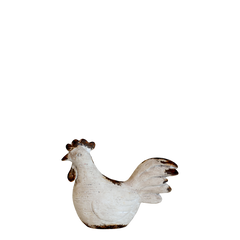 Hen for deco H12/L15/W6 cm nature