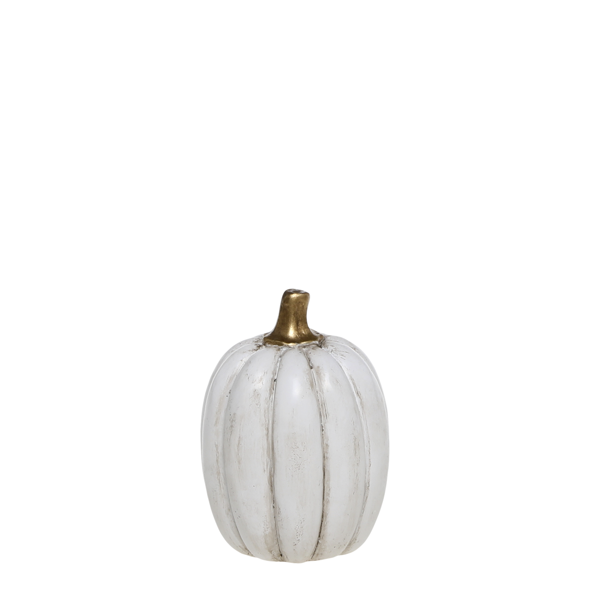 Pumpkin w. gold H7/D5 cm antique white