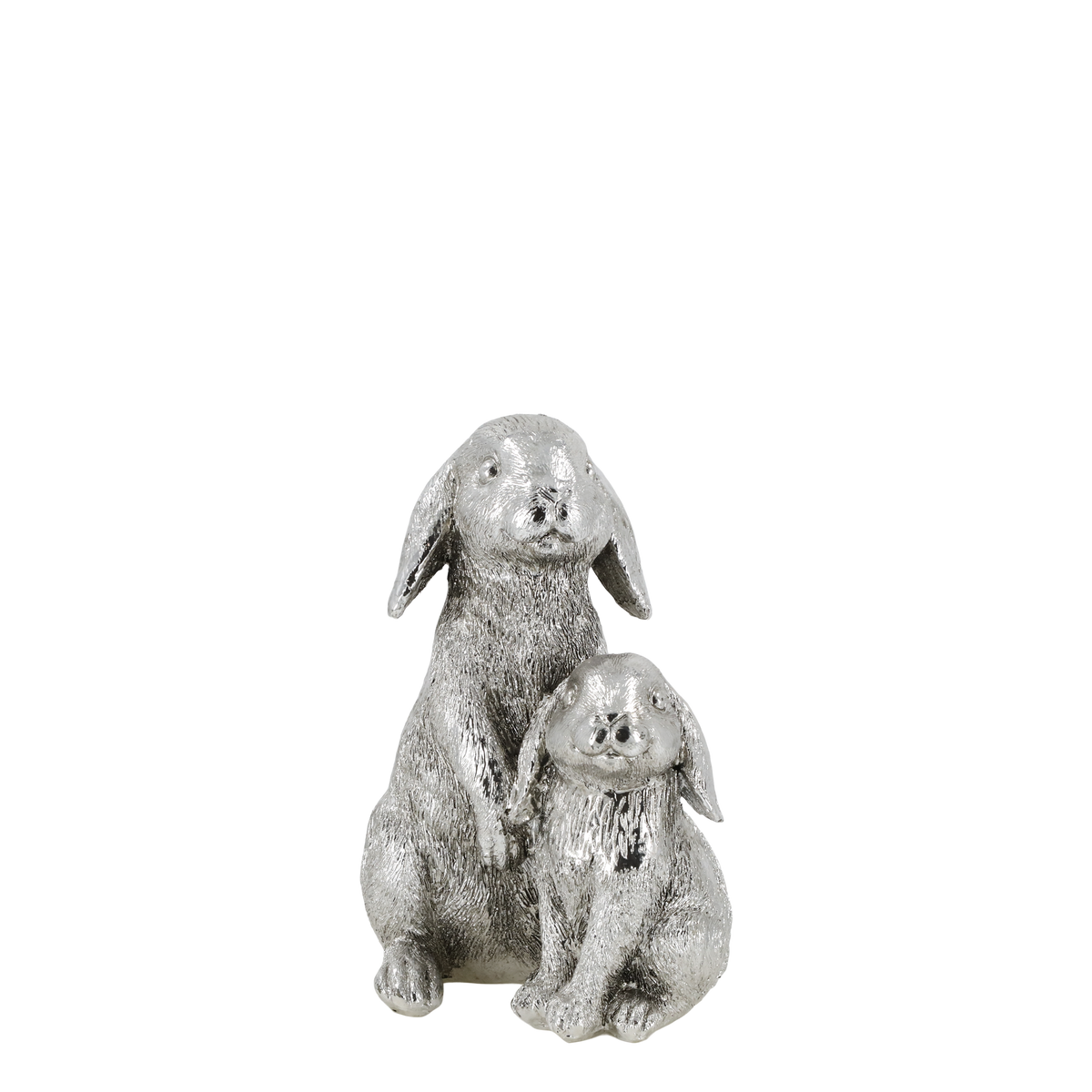 Rabbits H18/L12/W12 cm antique silver