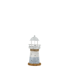 Lighthouse w. LED H15/D6.5 cm ocean