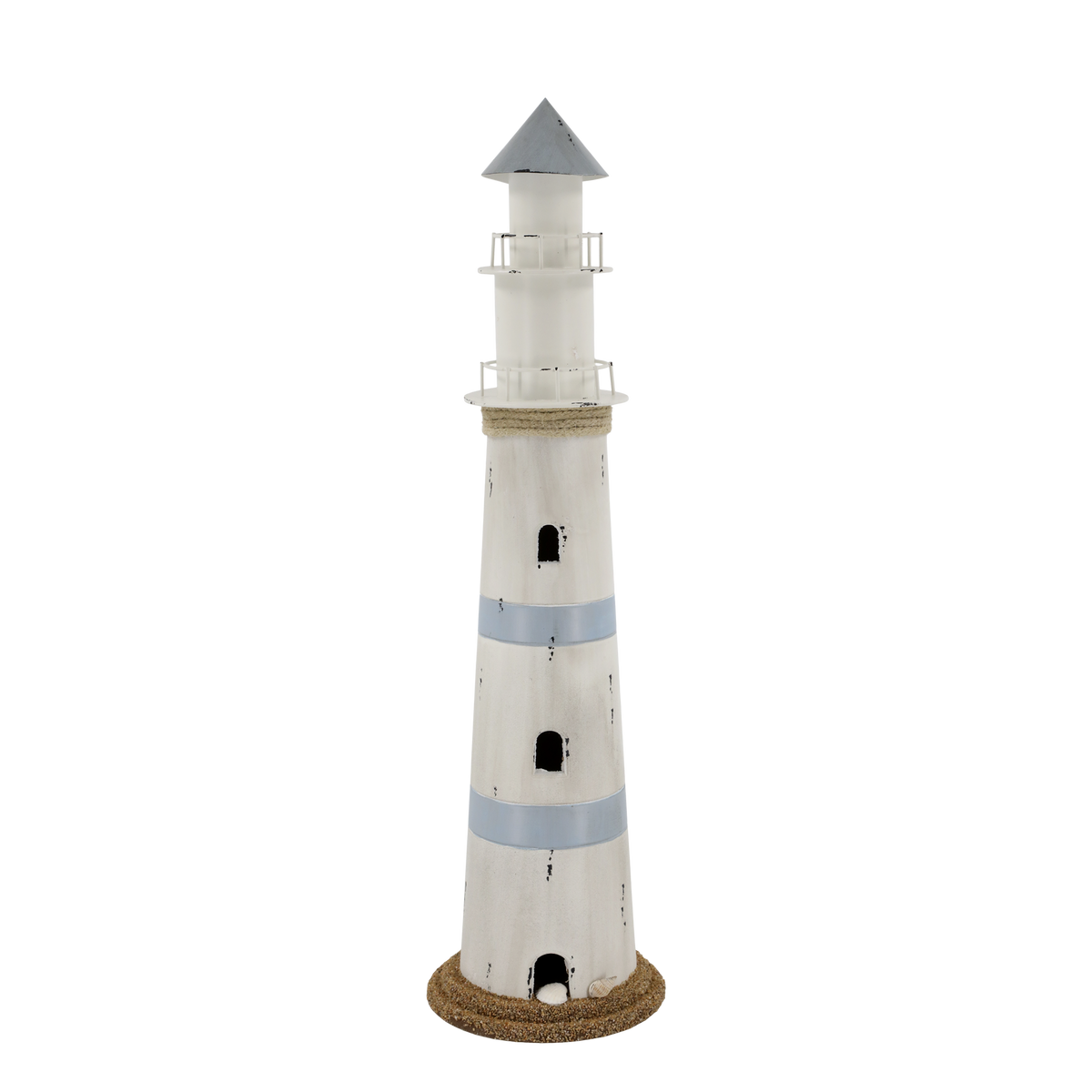 Lighthouse w. LED H61/D17 cm ocean