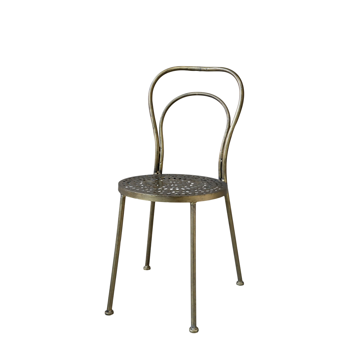 Dining Chair w. pattern H92/L41/W41 cm antique brass