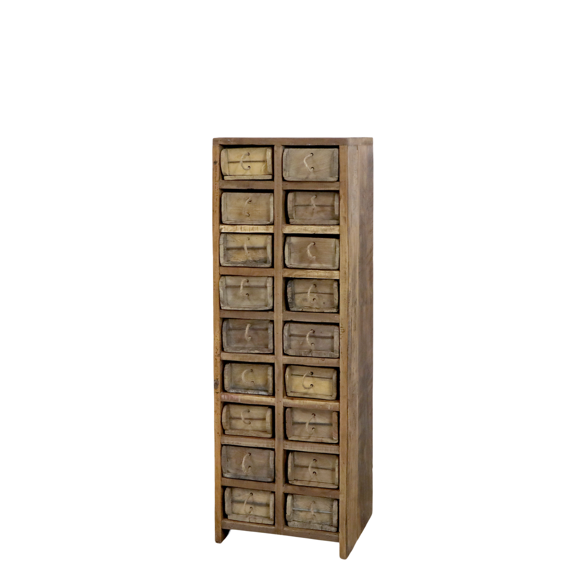 Grimaud Chest of Drawers w. 18 brick moulds H122/L39/W34 cm nature