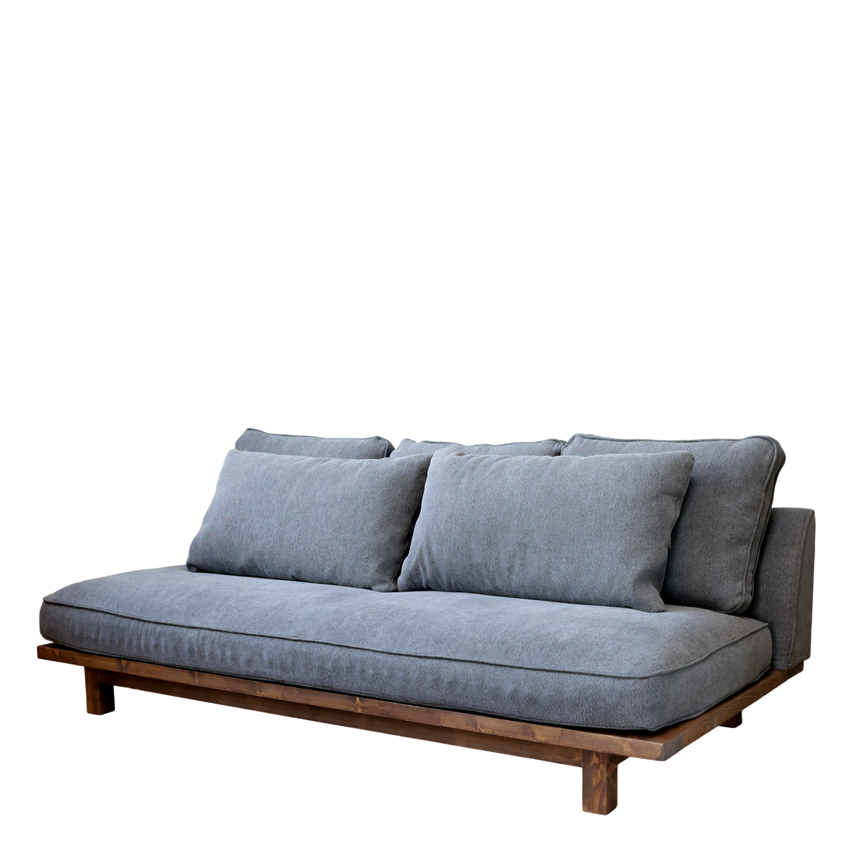 Sofa w. 5 pillows H78/L200/W97 cm coal