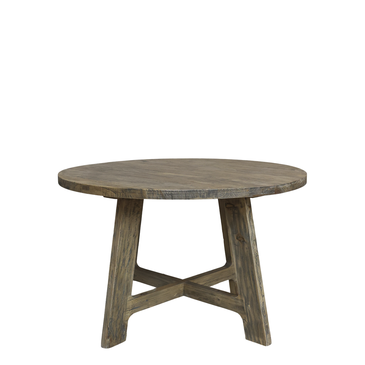 Dining Table in recycled wood H76/D120 cm nature