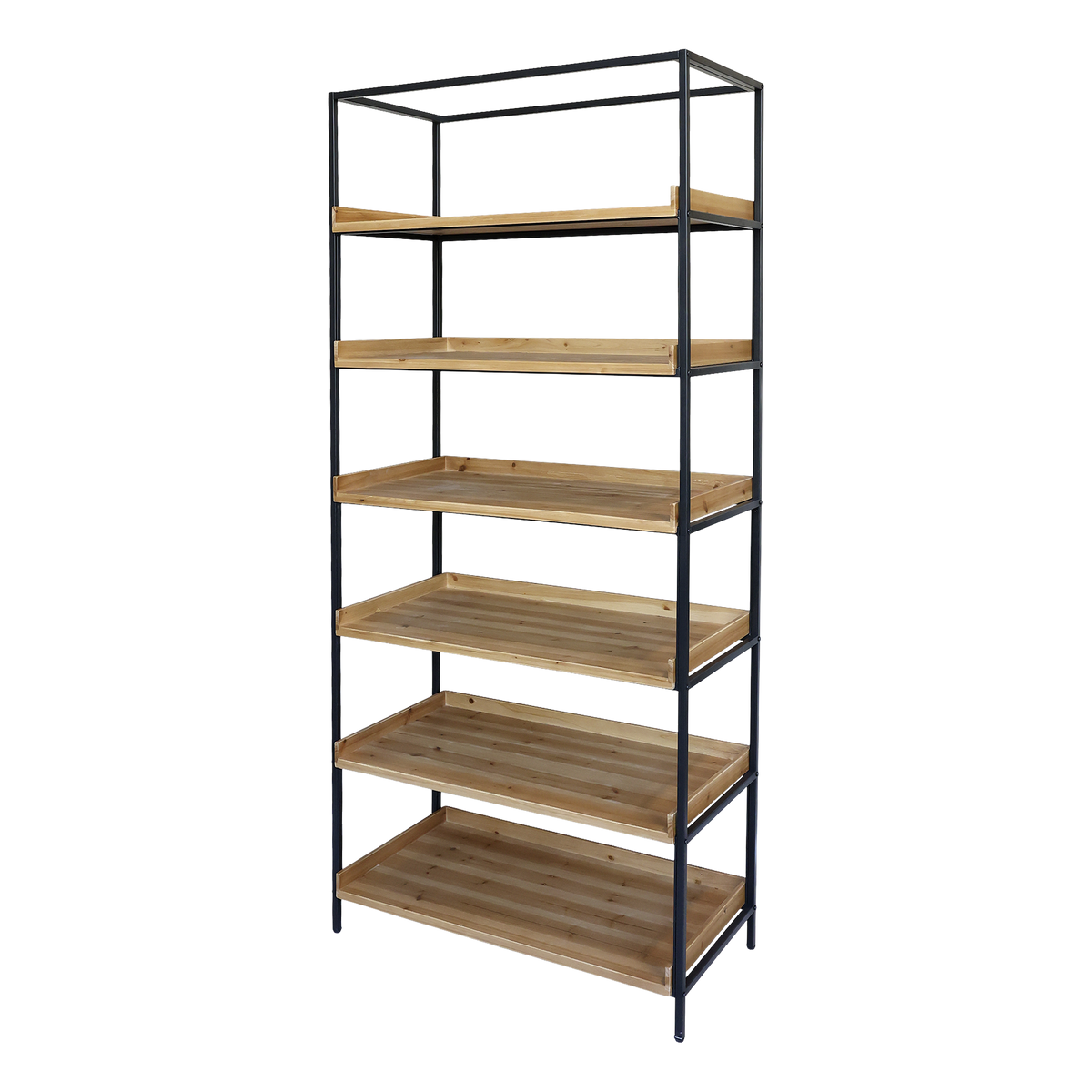 Shelving Unit w. 6 shelves H213/L97/W50.5 cm nature