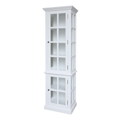 Marseille Display Cabinet w. 2 doors & shelves H196/L60/W40 cm white