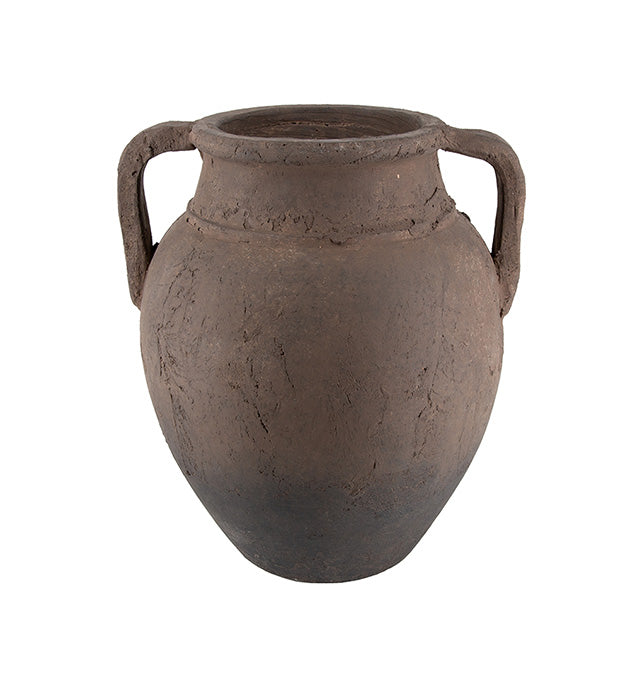 Brun Terracotta vase, H31, Ø25 cm