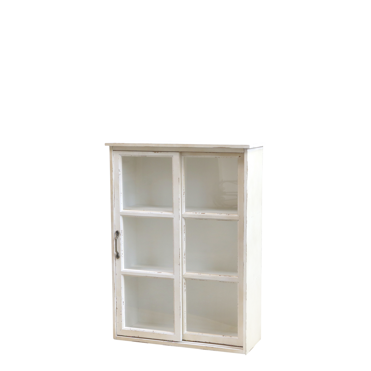 Cabinet for wall w. sliding doors H70/L52/W20 cm antique cream