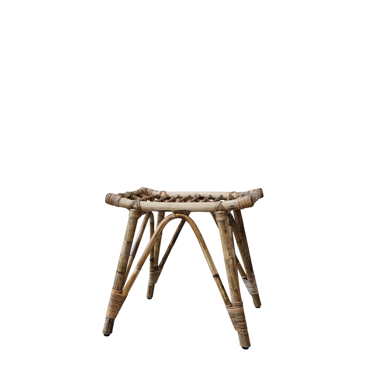 Wicker Stool H46/L46/W36 cm nature