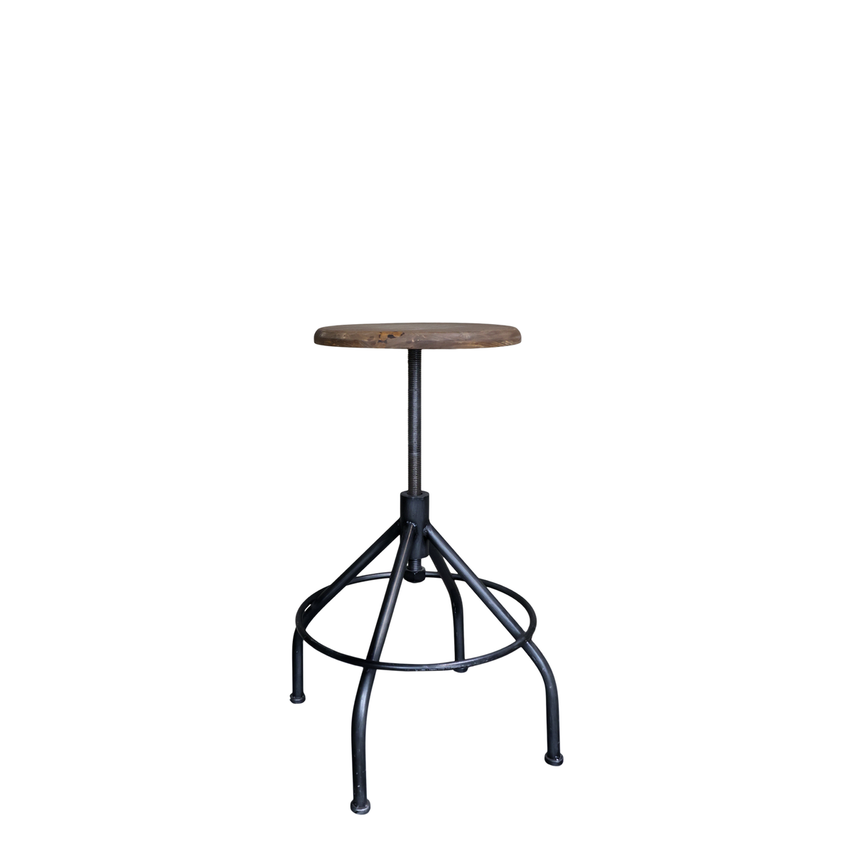 Factory Stool w. swivel seat H43.5/D40 cm nature