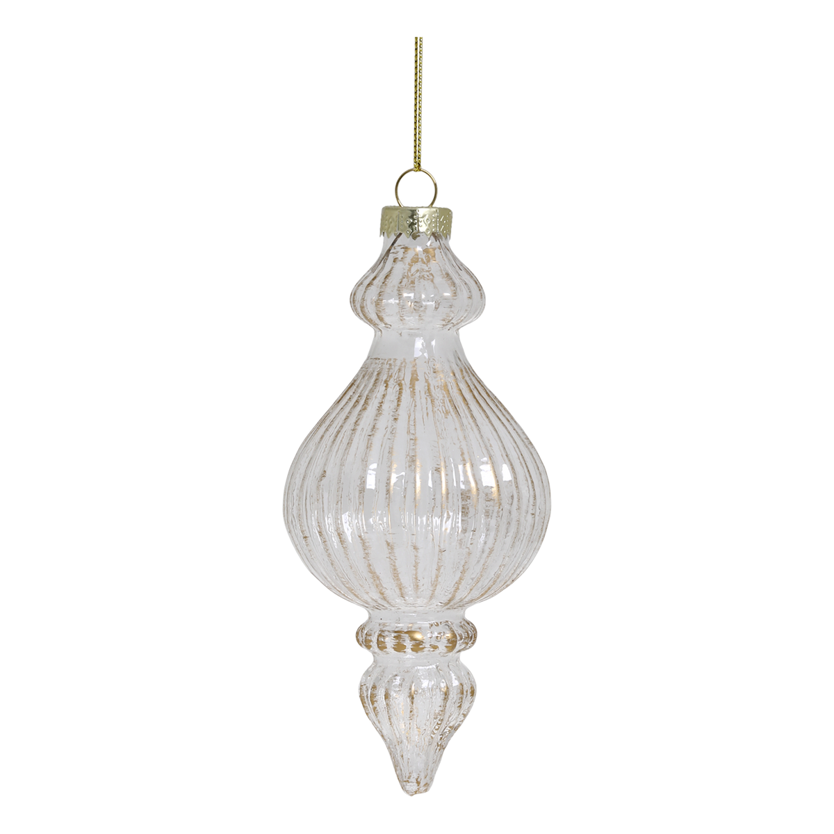 Ornament L15.5/D6 cm clear