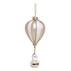 Air Balloon w. Santa H13/D5.5 cm champagne