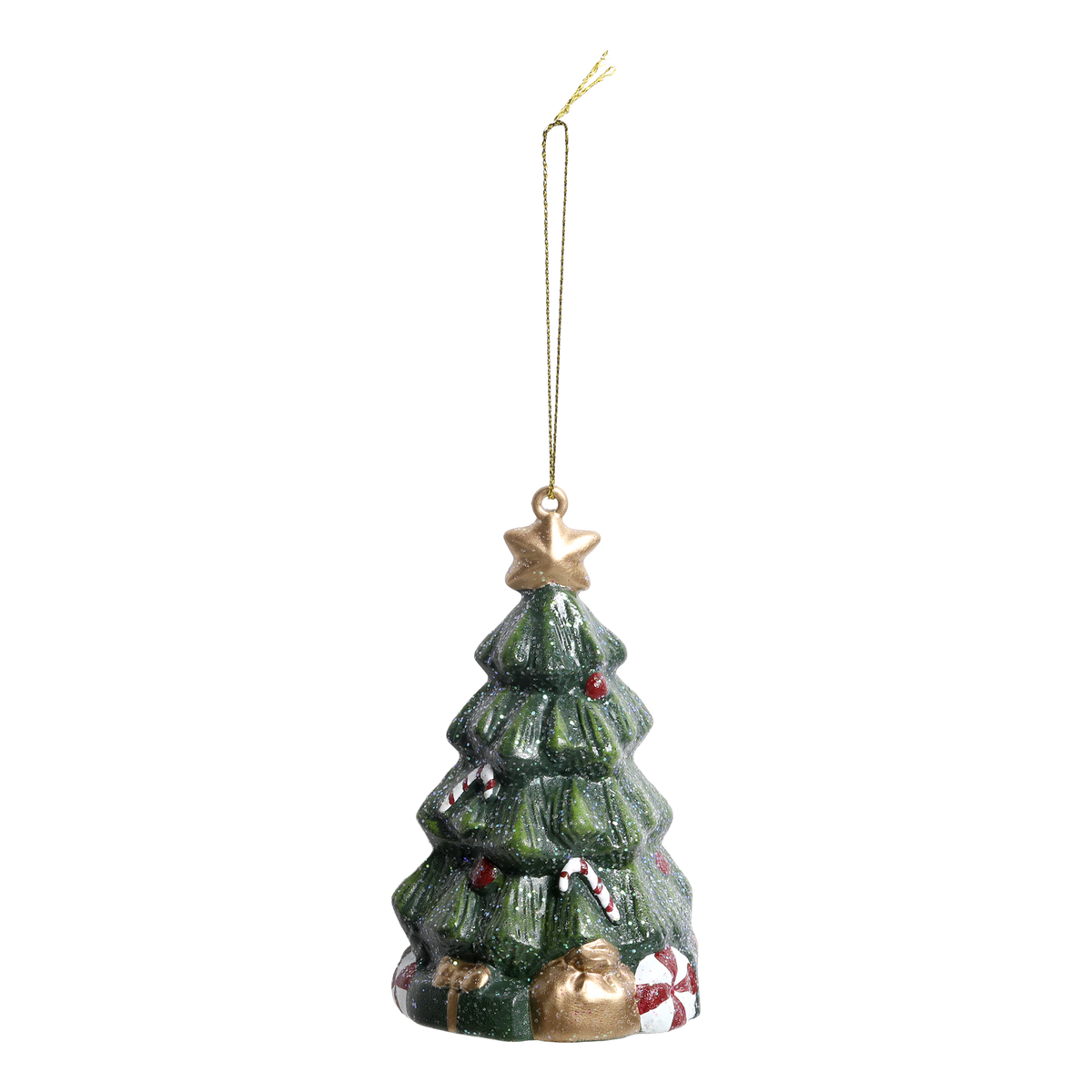 Vintage Christmas Tree H11/L6.5/W7 cm forest green