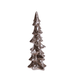 Christmas Tree w. glitter H24/L10.5/W8 cm mocca