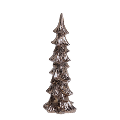 Christmas Tree w. glitter H37/L14.5/W11 cm mocca