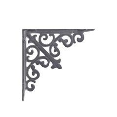 Shelf Bracket w. French Fleur-de-lis H15/W15 cm antique grey