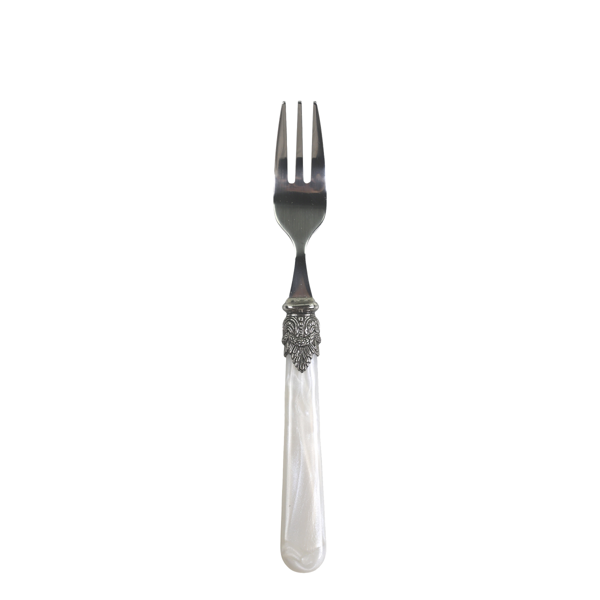 Linas Cake Fork w. silver deco   L17 cm antique mother of pearl