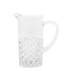 Lorient Jug w. diamond cut H22/L20/W11 cm clear