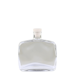 Bottle w. lid H18/L17/W5 cm clear