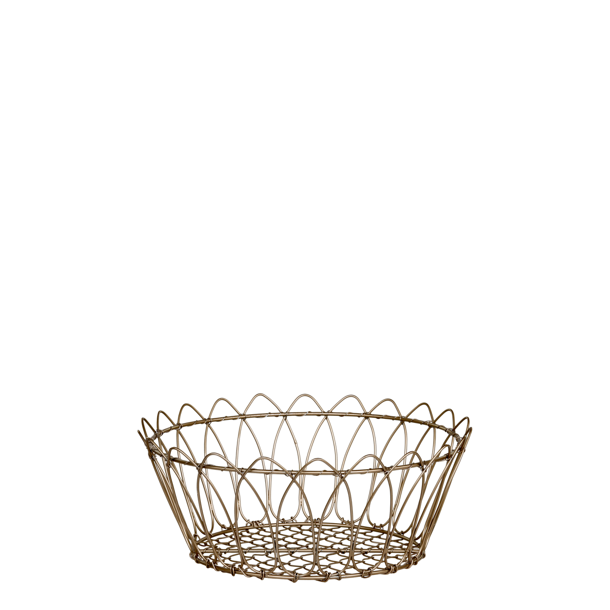 Fil de fer Basket H11.5/D27 cm antique brass