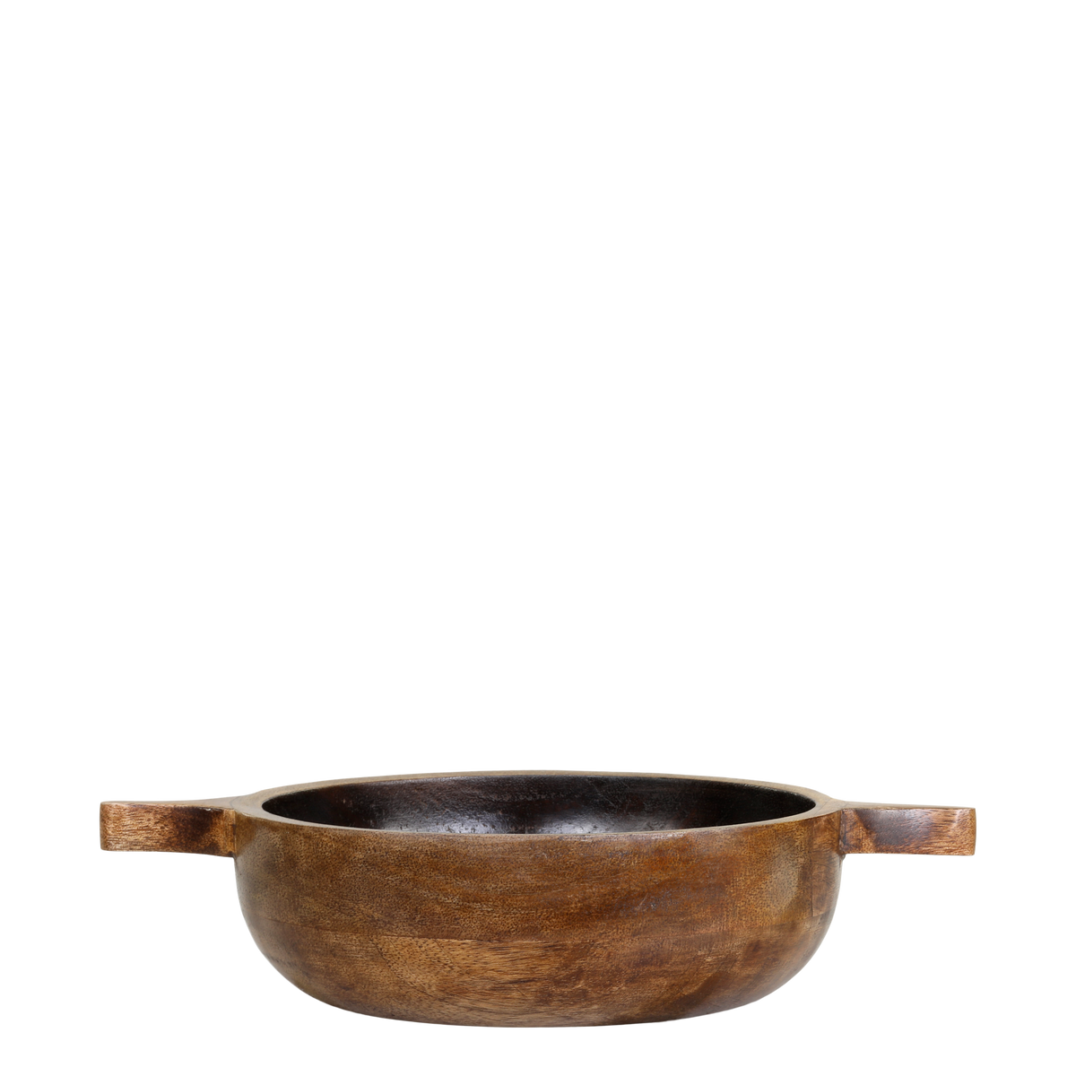 Tours Bowl in wood w. handles H5/D20 cm nature