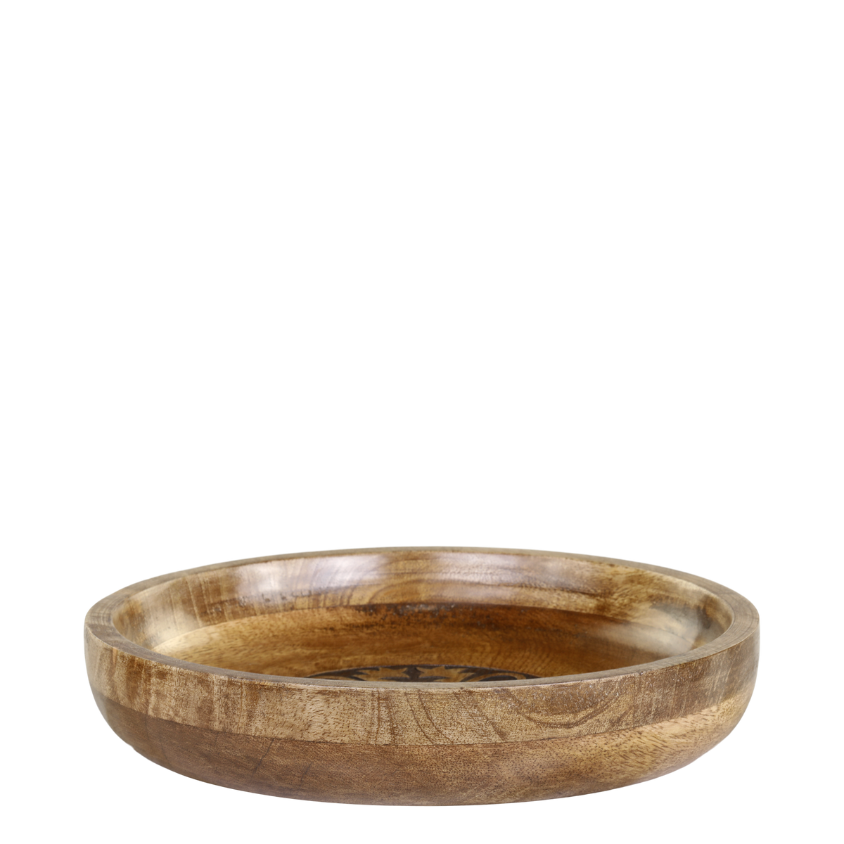 Tours Bowl in wood w. carvings H5/D25 cm nature