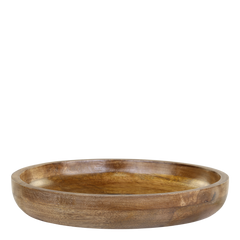 Tours Bowl in wood w. carvings H5/D30 cm nature