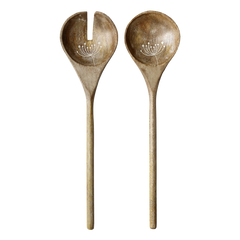 Tours Salad Servers w. carvings L30.5/W7.5 cm nature