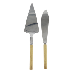 Linas Cake Server & Cake Knife set of 2 L28 cm nature