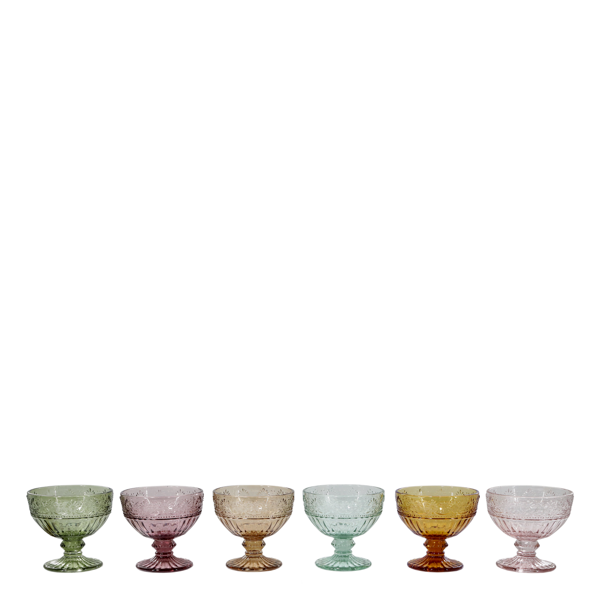 Saint-Émilion Glass w. pattern H10/D10.5 cm assorted colours