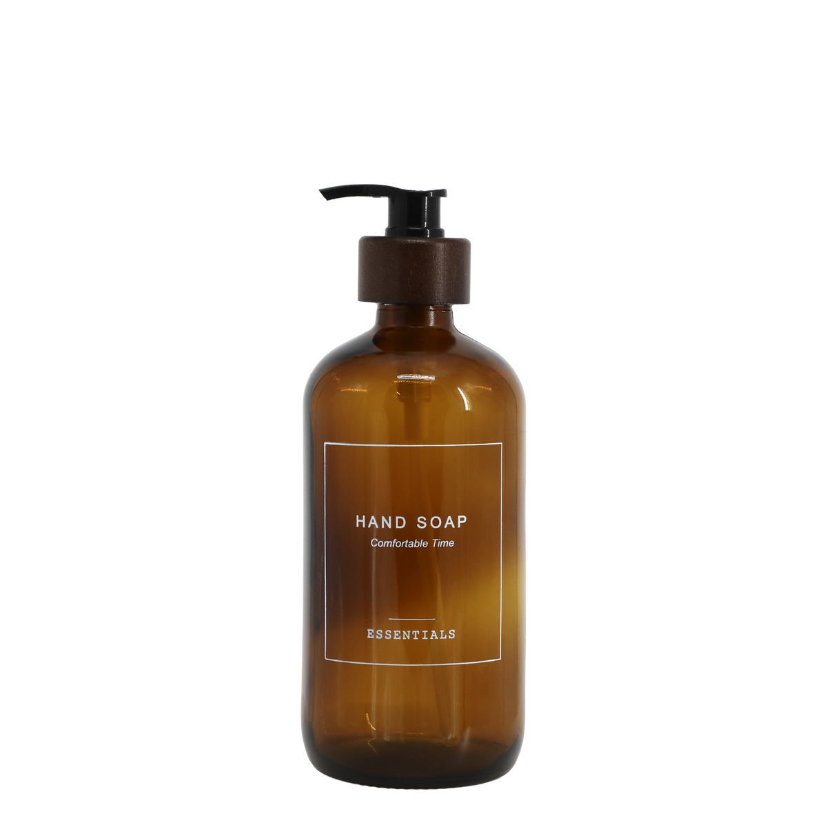 Bottle w. pump Hand Soap 500 ml H21.5/D7.5 cm mocca