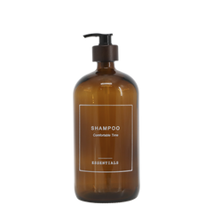 Bottle w. pump Shampoo 1000 ml H25.5/D9.5 cm mocca